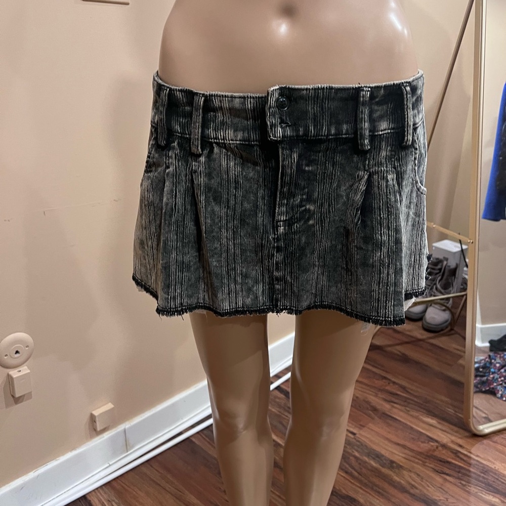 Urban Outfitters Black Distressed Mini Skirt